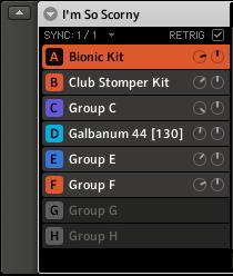 Group Operations 3.2 Group Operations Tasks associated with Groups in the MASCHINE software.