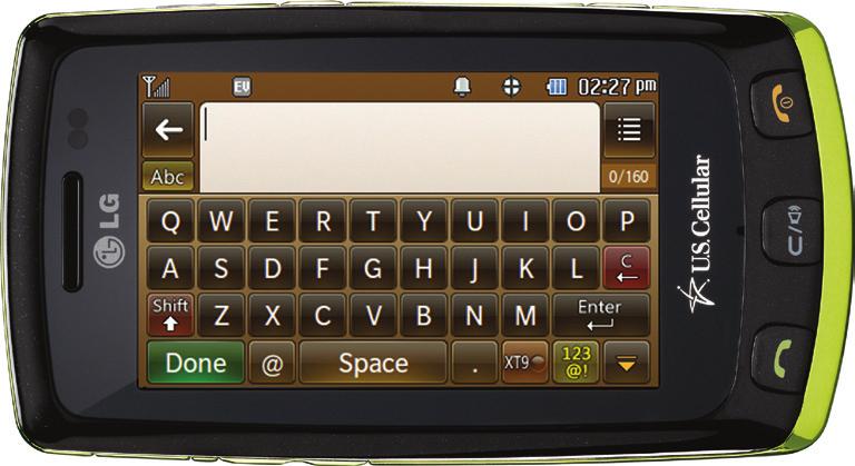 Using the Virtual QWERTY Your LG Bliss makes messaging and web browsing quick and easy with the virtual QWERTY keyboard.