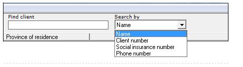 Finding clients within the Client List To find clients that are already in your Client List, go to the Find Client box, located at the top right of your screen.