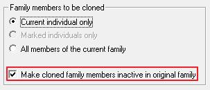 Disclaimer: The cloning procedure does not actually move the file you are cloning into a new family group.
