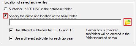 You may however choose to manually select a base folder location by ticking the box next to Specify the name and location of the base folder and clicking on the browse