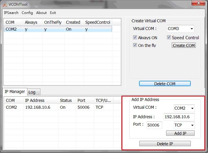 Add IP Address This function help build up connection between Virtual COM and Converter.