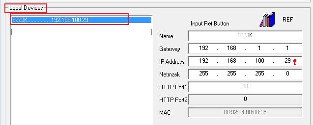 2.) Open IPEdit and any device in the same network should automatically be detected and listed in the local devices sections.