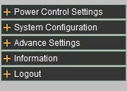 The Control Console The Right Panel of the Web Interface controls the functionality and setup of the IP Power 9258 HP.