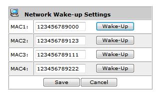 Network Wake-up Settings This section allow you to wake up the mainboard ( by MAC address) in LAN.