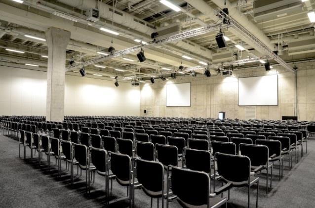CityCube level 1 rooms A6, A8, any combination of 2 rooms from A1 - A5: chair arrangement in rows 1 digital lectern 1 with 1 microphone 2 raised presidium with 4 chairs and 4 microphones 2 1 PC audio