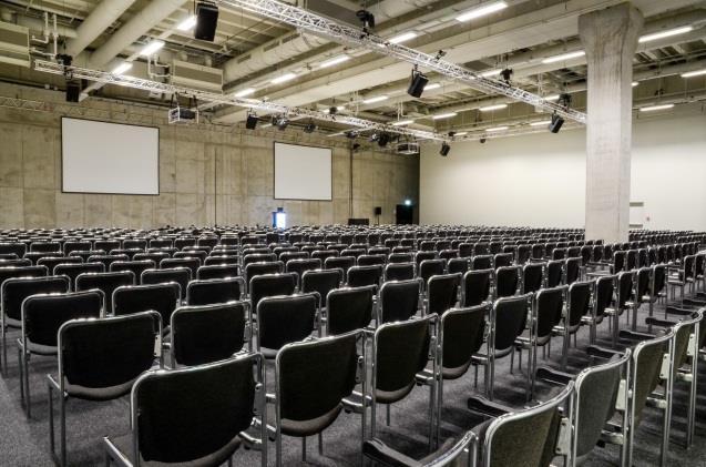 CityCube level 1 rooms A6+7 or A7+8 any combination of 3 rooms from A1 - A5: chair arrangement in rows 1 digital lectern 1 with 1 microphone 2 raised presidium with 4 chairs and 4 microphones 2 1 PC