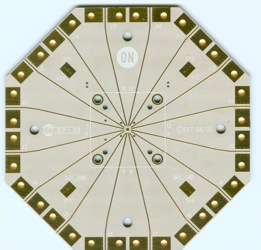 NB7L72MMNG Evaluation Board User's Manual Introduction ON Semiconductor has developed the QFN16EVB evaluation board for its high-performance devices packaged in the 16-pin QFN.