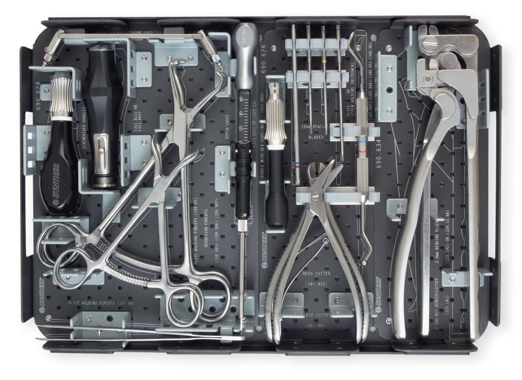 660 Graphic Case for Mandible Modular Fixation System, 4-high, long All three cases come with the required insert holder(s), module divider(s) and lids. Also available separately if needed: 690.
