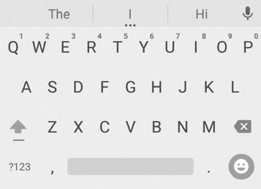 Tap > and tap inside a text field to open the keyboard, and then tap > FULL to switch to the FULL layout. 3. Tap or use Curve to enter the first word.