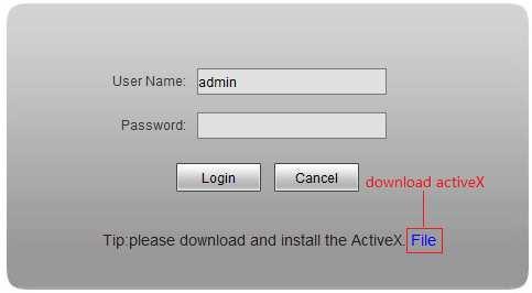 IP Camera User s Manual 4, Download and install ActiveX You need to install ActiveX Control when you visit IP camera for the first time through IE browser.