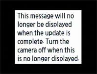 7 Once the messages have cleared from the display, confirm that the update was completed