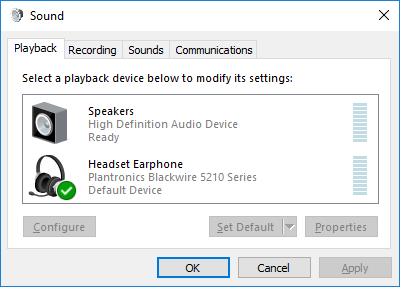 6. Configure Avaya Aura Agent Desktop Connect the Blackwire 5200 series headset to a USB or USB-C