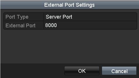 22 UPnP Settings Finished-Auto OPTION 2: Manual If you select Manual as the mapping type, you can edit the external port on your demand by clicking activate the External Port Settings dialog box.