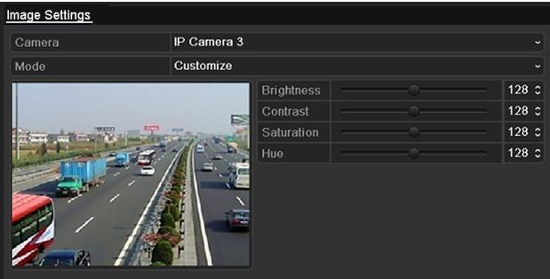 Figure 14. 4 Image Settings Interface 2. Select the camera to set image parameters. 3.