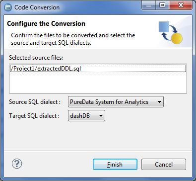 8. Code Conversion The offers a powerful tool that can auto-convert well known Oracle syntax to dashdb compatible syntax. 8.1.
