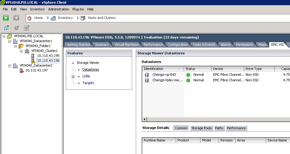 Using VSI for vsphere Client Settings This pane provides access to the Feature Manager function, which can be used to manage the separate plug-in features.