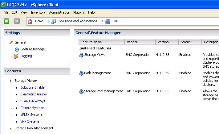 Using VSI for vsphere Client Getting started with VSI Use the EMC VSI for VMware vsphere to connect to a vcenter Server.