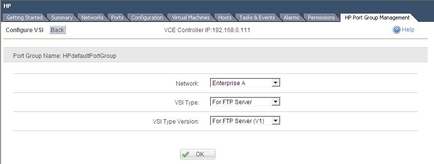 Creating a connection Configuring VDP 1. On the vcenter Server, select Home > Inventory > Networking. 2. From the left navigation tree, select HP. 3. Click the HP Port Group Management tab. 4.