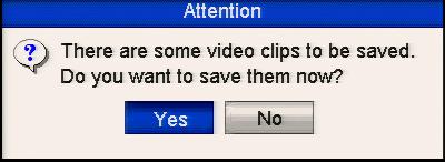 4. Click the button Export to export the selected video clips to the backup device. If the inserted USB device is not recognised: Click the Refresh button. Reconnect device.