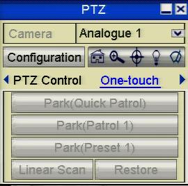 OPTION 2: In the Live View mode, you can press the PTZ Control button on the front panel or on the remote control, or choose the PTZ Control icon, or select the PTZ option in the right-click menu.