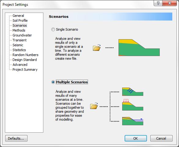 Introduction This tutorial will demonstrate how to model a multi-material slope with seismic loading in a multiple scenario model.