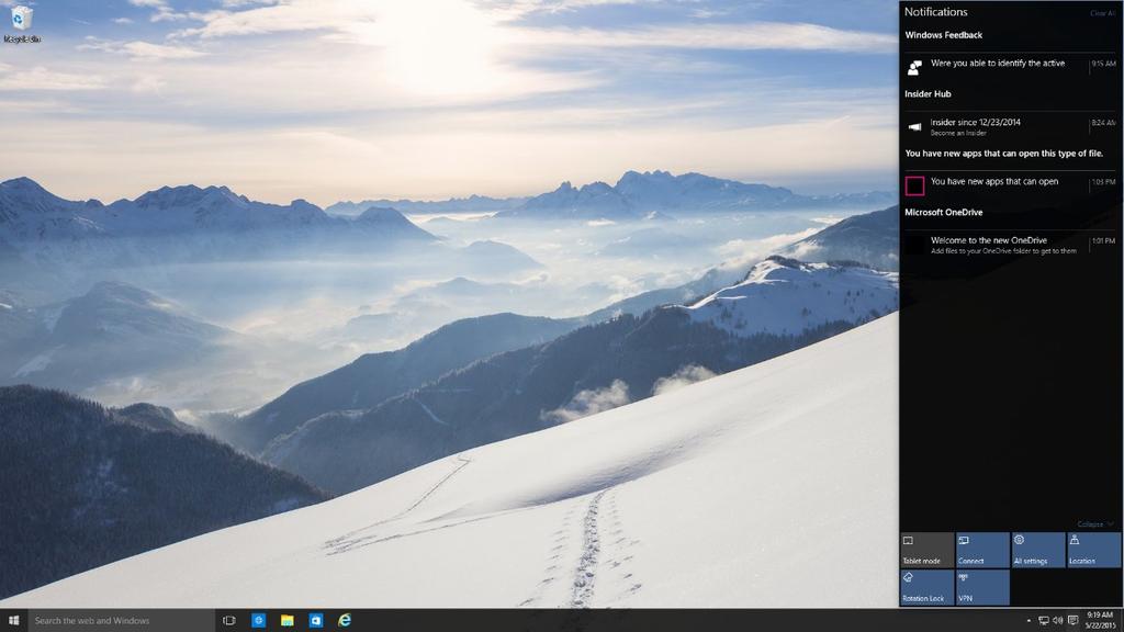 17 Exploring Windows 10 Notification center Windows 8.1 enabled you to see notifications from apps, which appeared as toasts above the notification tray at the lower right of the screen.