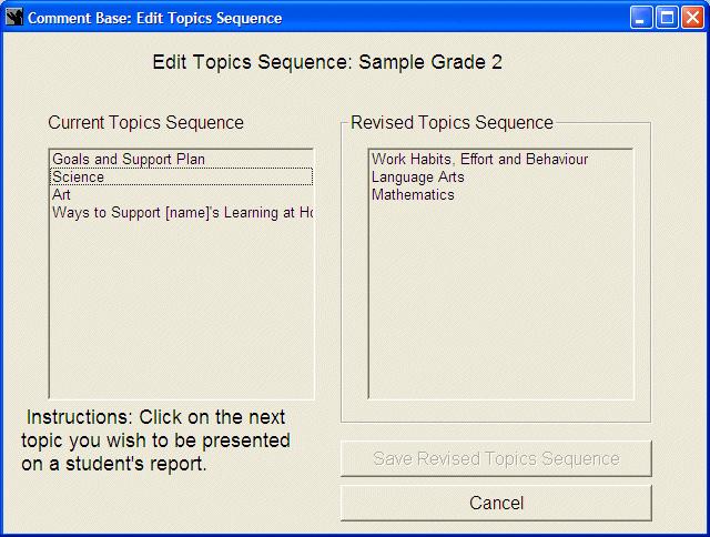 Chapter 5 Chapter Four: Comment Bases 23 Import a Topic Use this option to get all or part of a single topic area from another comment base into the currently selected one.