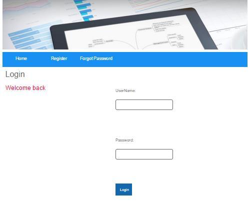 Figure 17 Login Page After the account creation, the user has to login to start