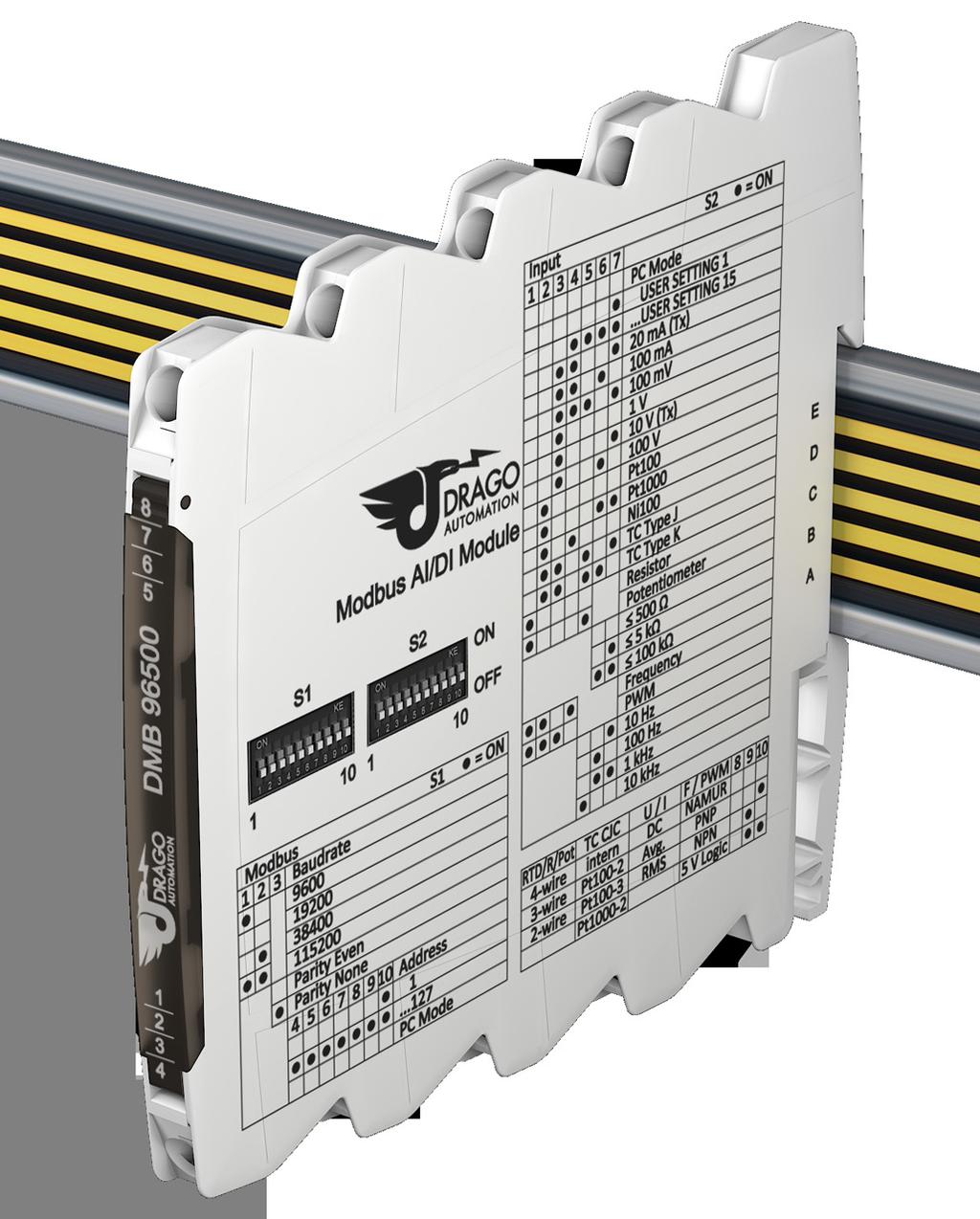 New ultra-compact Modbus RTU I/O Modules Freely scalable up to 247 units in one Modbus segment Extremely slim, only 6.