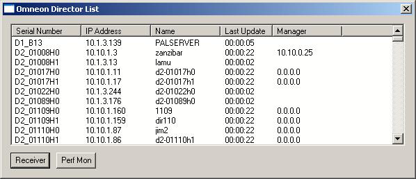 From the Monitor toolbar, click View, and then select Serial Number List. A list of all the devices connected to the SystemManager appears, as shown in Figure 99.