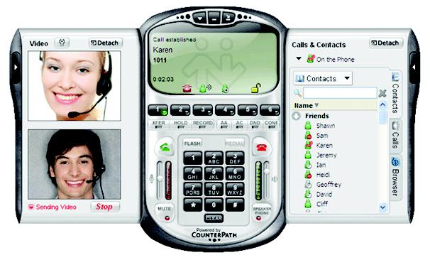Performance management of the SIP end-point (Softphone). High compression CODEC support. (Diagram 64) Softphone Installation 1. Download the CounterPath Softphone to be used with the system from www.