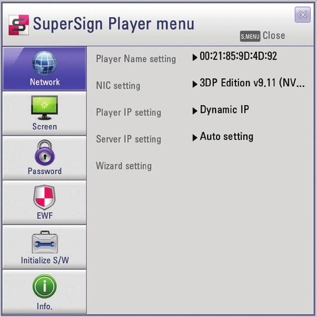 The tray menu appears as shown below. 2 Click Setup on the tray menu. The Password window appears.