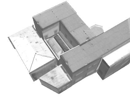 When a face is well textured (as in the case of the example building roof of figure 6), the angle of the initial half-plane is estimated to an accuracy of better than 2 o.