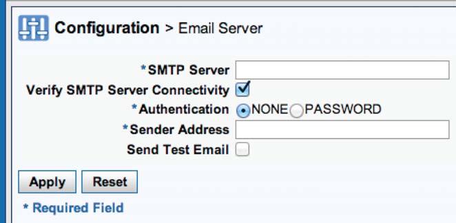 SMTP Server: Enter the identification for the server that stores and processes your email account information. This might be a valid server name or an IP address.