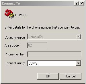 Figure 2-3 Connect To Dialog 5) Select OK to go to the COM Properties dialog box.