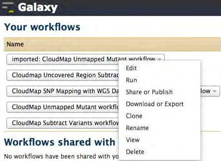 14) You will see that the workflow has been imported.