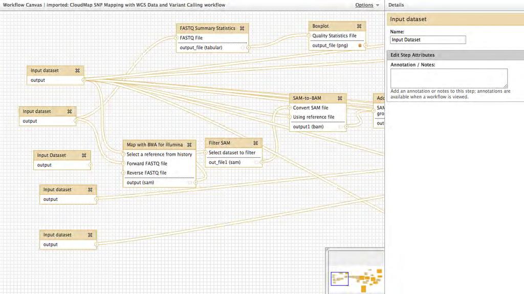 12) A new input dataset will appear in your workflow canvas.