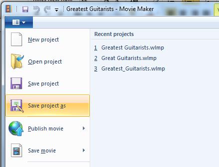 How to save your movie maker projects To save your movies