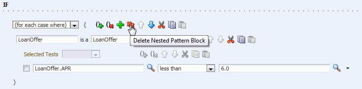 You can click the Delete Nested Pattern Block icon to remove the entire nested pattern block as shown in Figure 12 47.