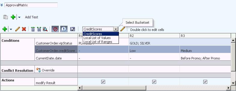 This displays the Condition Browser. Figure 12 61 Editing a Condition to a Decision Table 4.