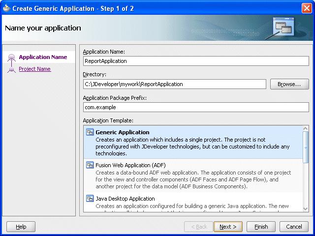 Using Rule Reporter with Java Figure F 2 Adding the Report Application 4. Click Next. 5.
