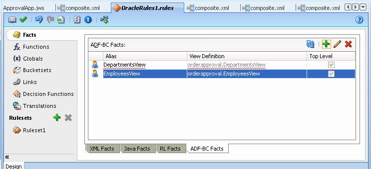 In the View Definition field, select the name of the view object to import. 5. Click OK. This displays the Facts navigation tab, as shown in Figure 3 14.