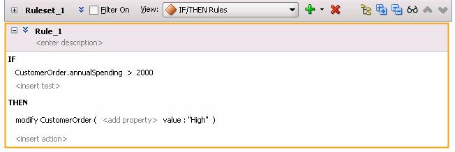. Figure 4 30 Rule with Test and Action Added 4.3.7 What You Need to Know About Rule Actions A rule loop occurs when the value for a condition is changed by an action.