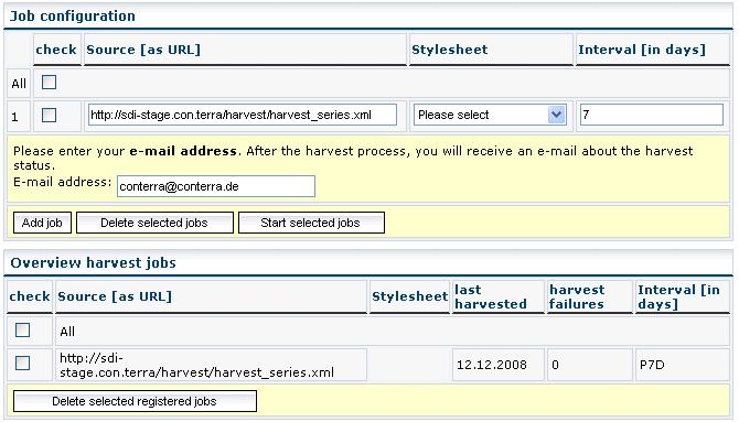 7 Recording and Publishing Create a new Harvest Job The user is able to create so-called Harvest Jobs (see Job Configuration ).