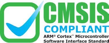 Cortex Microcontroller Standard (CMSIS) Vendor-independent Standard for hardware manufacturers and tool vendors Common Software layers and interfaces for all Cortex-M processor based devices