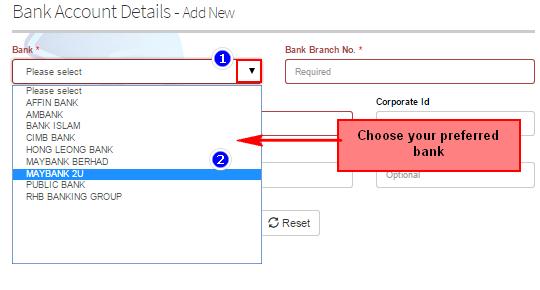 Below steps will show how to add the new bank account. i. On the left side, click on ii.