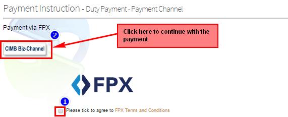 vi. Click to close the notification and the page will be directed to the Payment Channel as image below. vii.