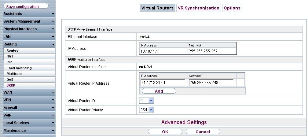 5 Automatic Router Backup (Redundancy) with BRRP for an Internet / VPN gateway Fig.