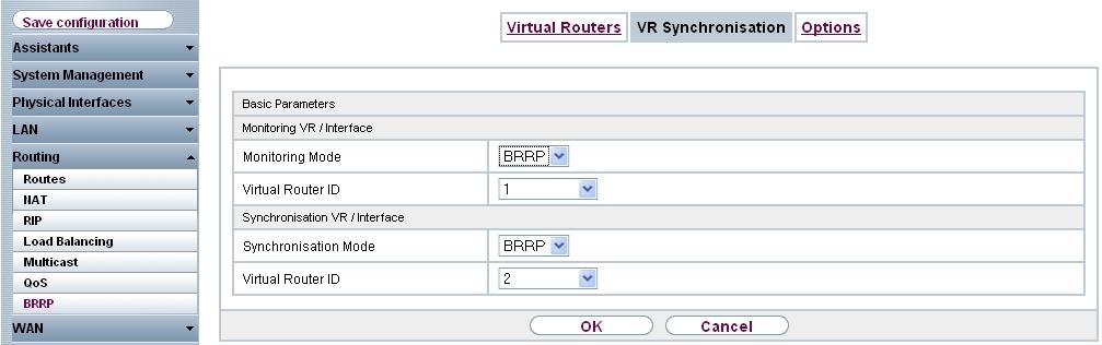 5 Automatic Router Backup (Redundancy) with BRRP for an Internet / VPN gateway 5.2.